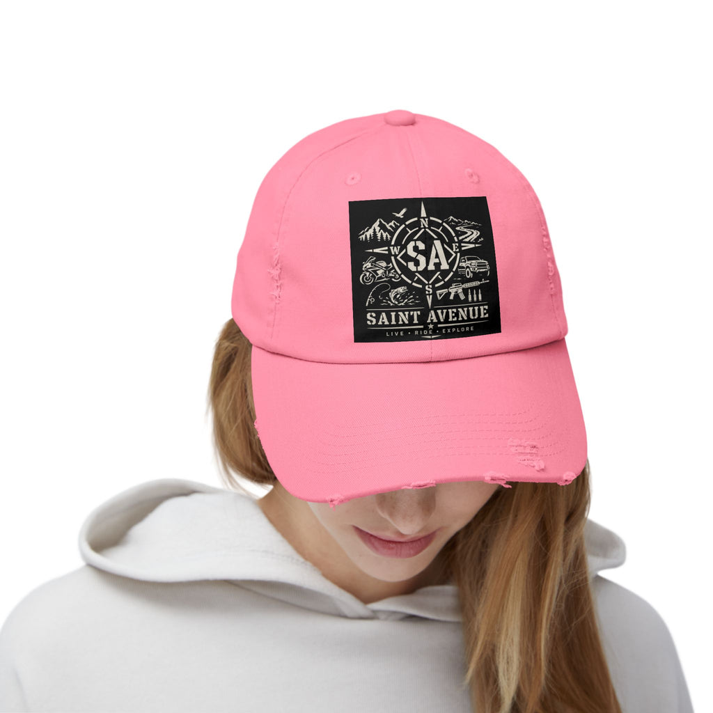 Distressed Cap — Saint Avenue Vintage Explorer Hat