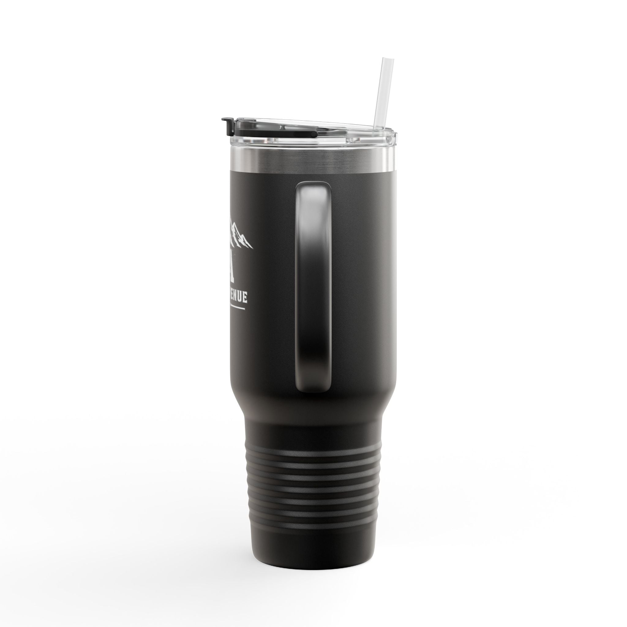 40oz Insulated Travel Mug — Saint Avenue Mountain Logo, Red
