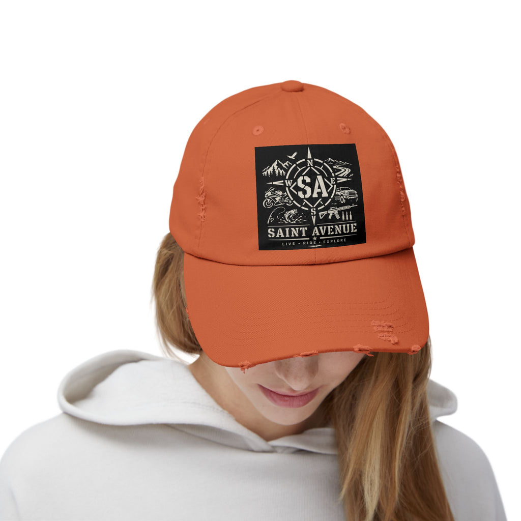 Distressed Cap — Saint Avenue Vintage Explorer Hat