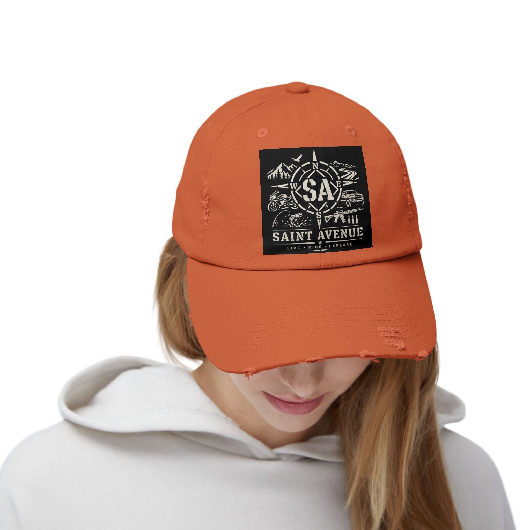 Distressed Cap — Saint Avenue Vintage Explorer Hat