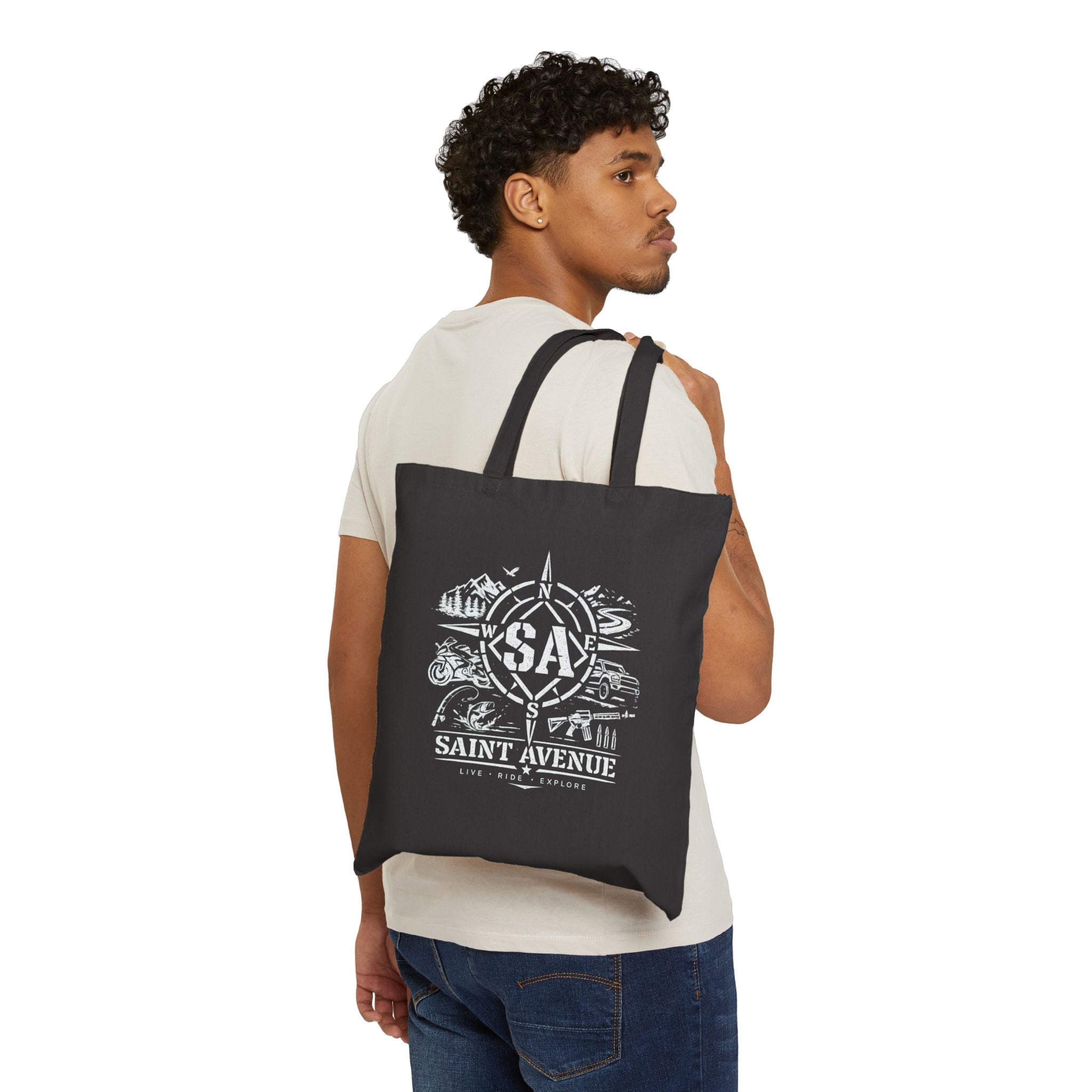Canvas Tote Bag — Vintage Botanical Sketch Eco Shopper