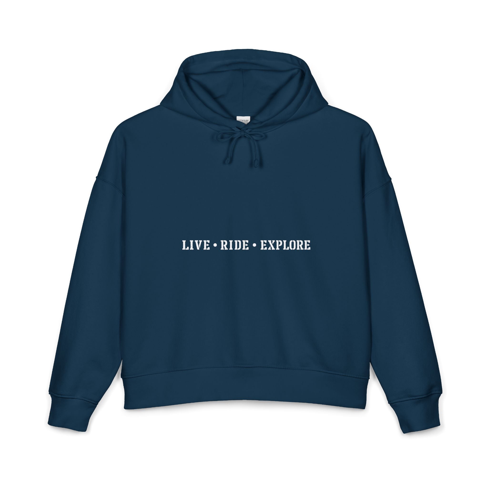 Live • Ride • Explore Hoodie — Women's Organic Adventure Pullover