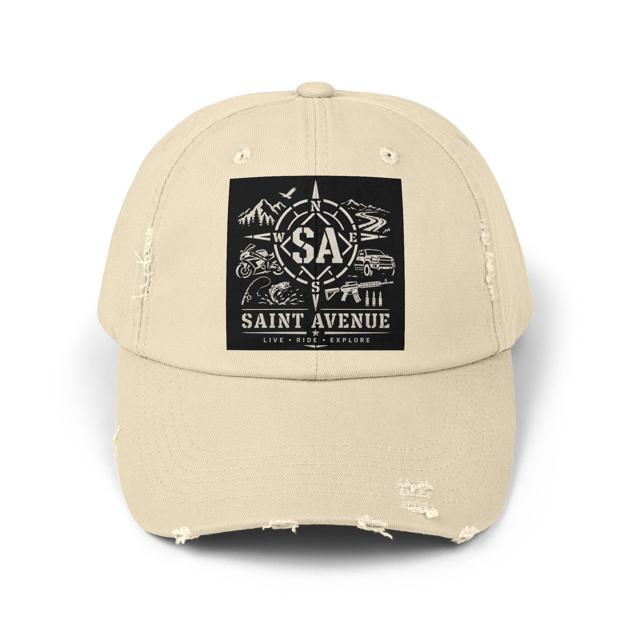 Distressed Cap — Saint Avenue Vintage Explorer Hat