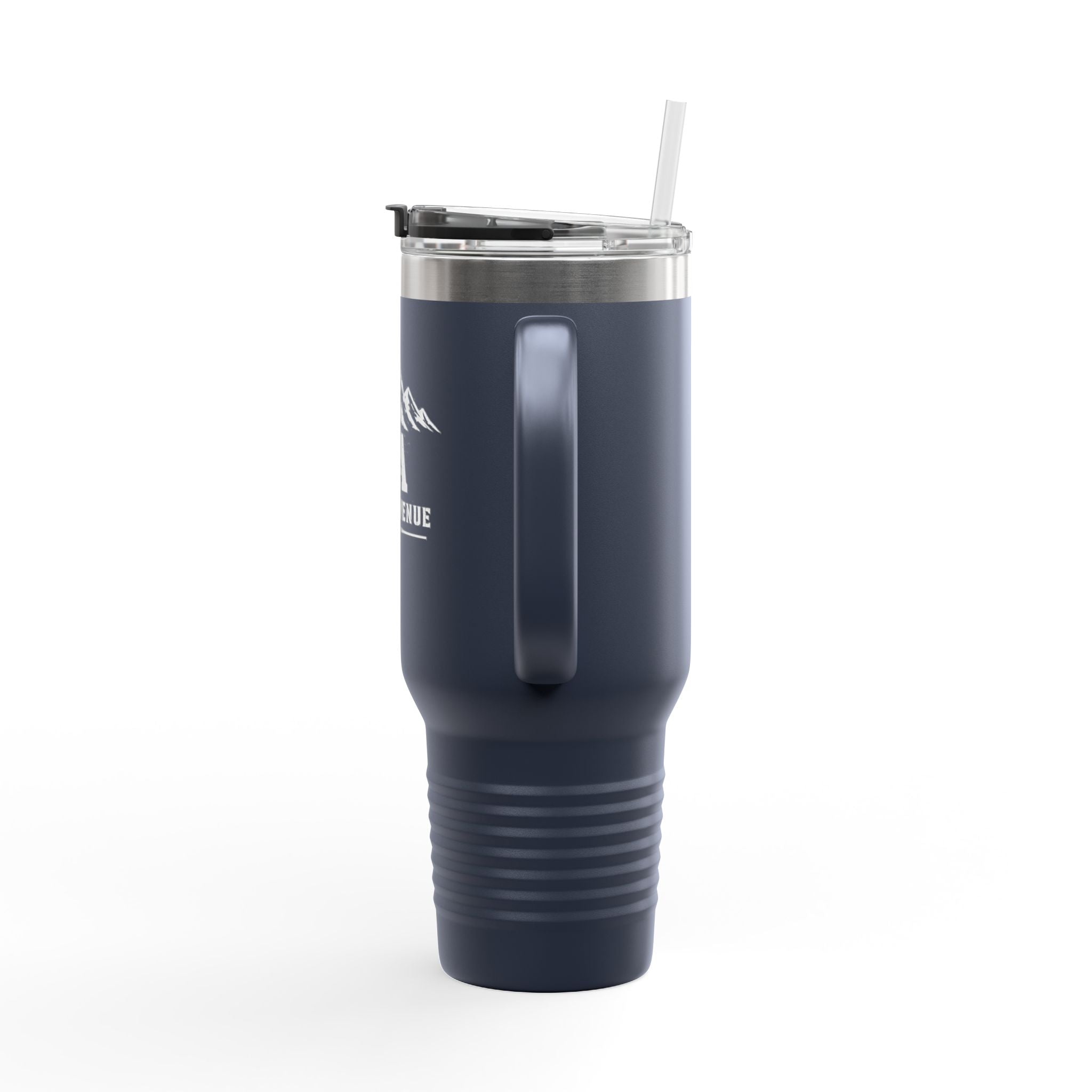 40oz Insulated Travel Mug — Saint Avenue Mountain Logo, Red