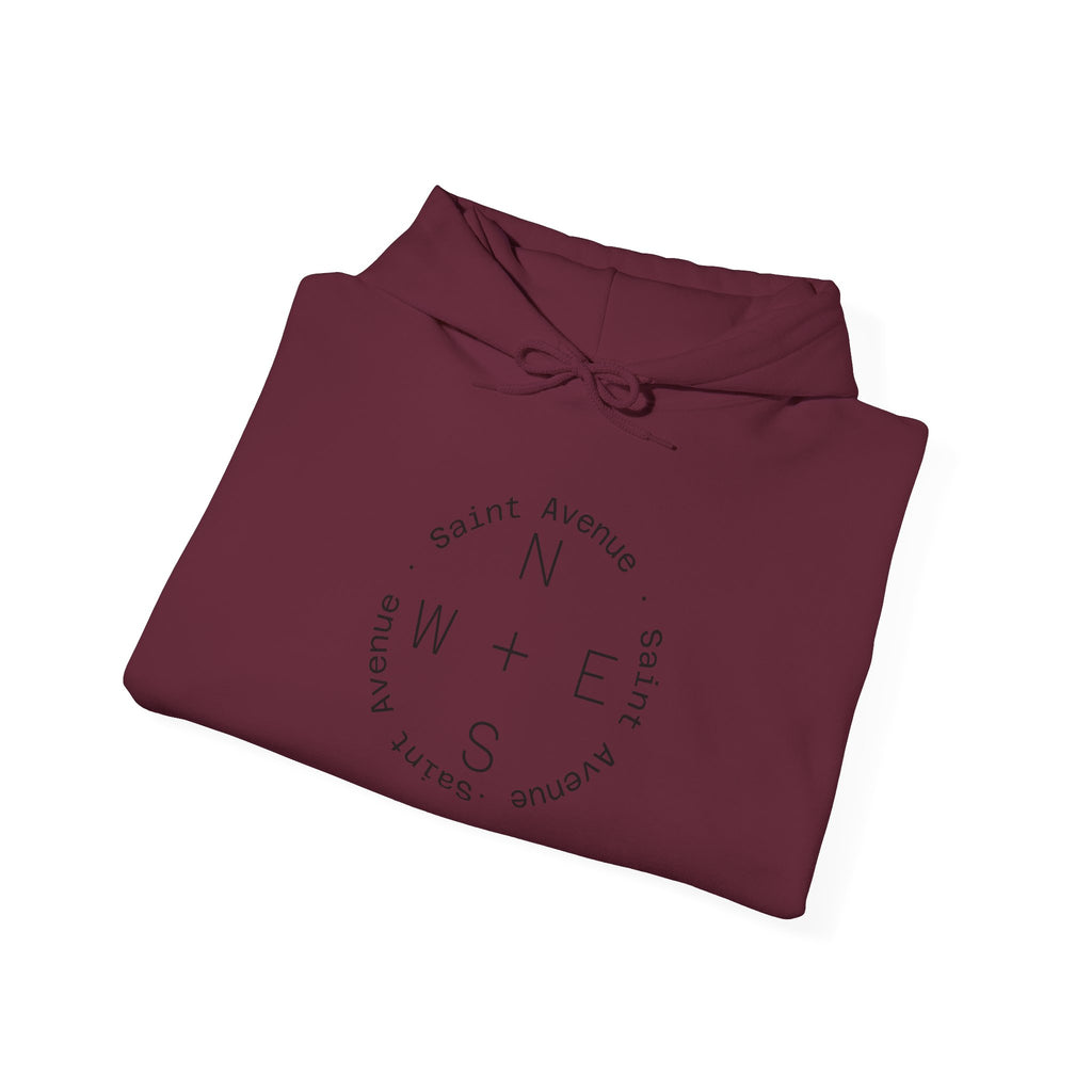 Fishing Hoodie — Bass Jumping Graphic Pullover with Compass Front