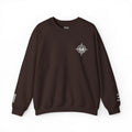 Compass Rose Crewneck Sweatshirt — Minimal Nautical Graphic Pullover