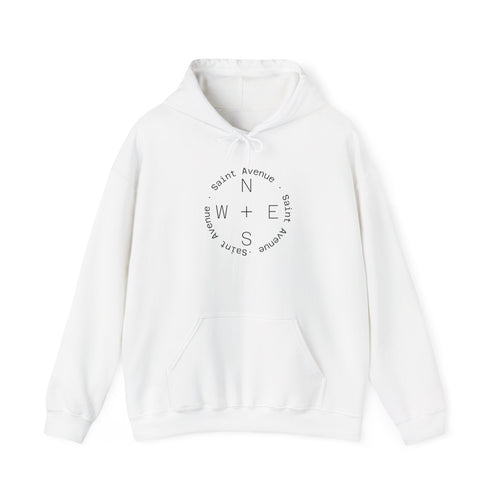 Fishing Hoodie — Bass Jumping Graphic Pullover with Compass Front