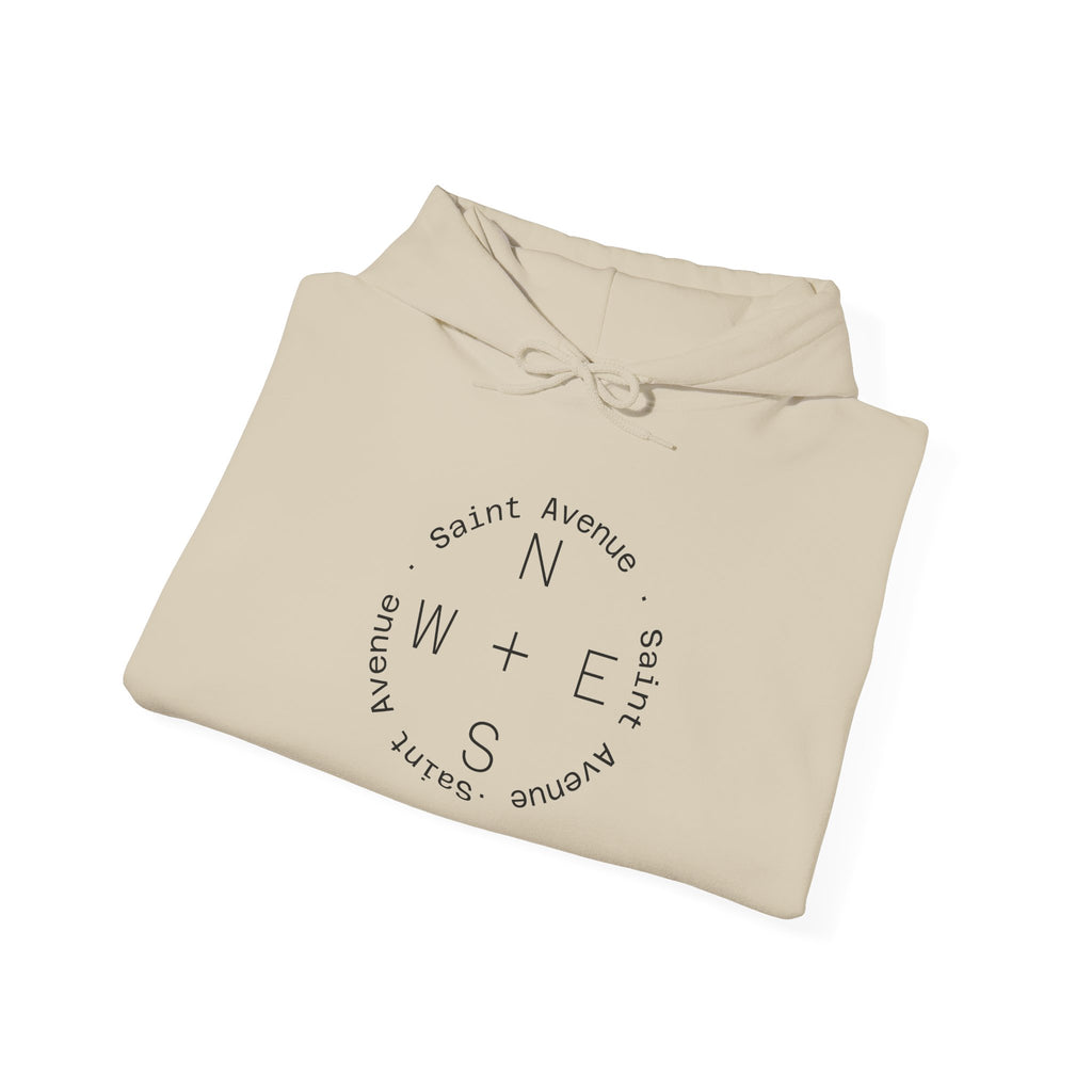 Fishing Hoodie — Bass Jumping Graphic Pullover with Compass Front