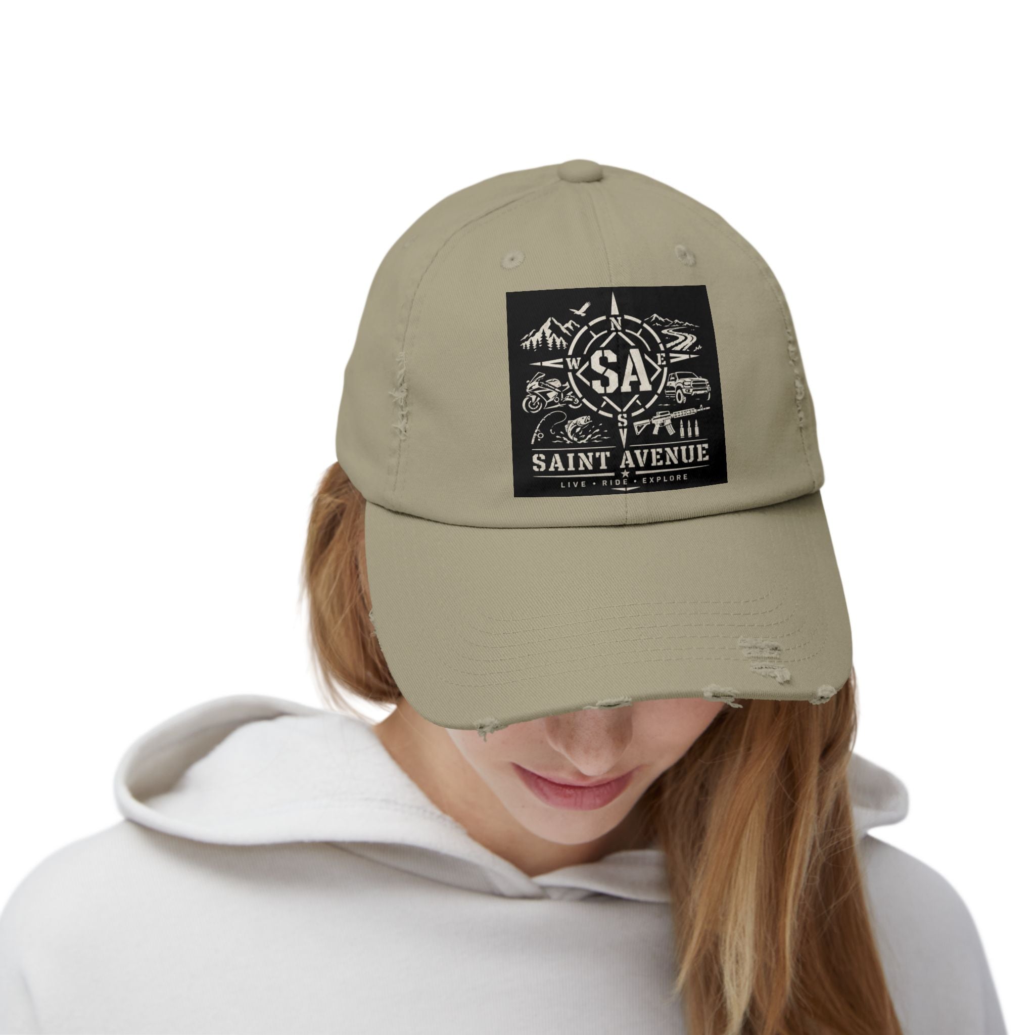 Distressed Cap — Saint Avenue Vintage Explorer Hat