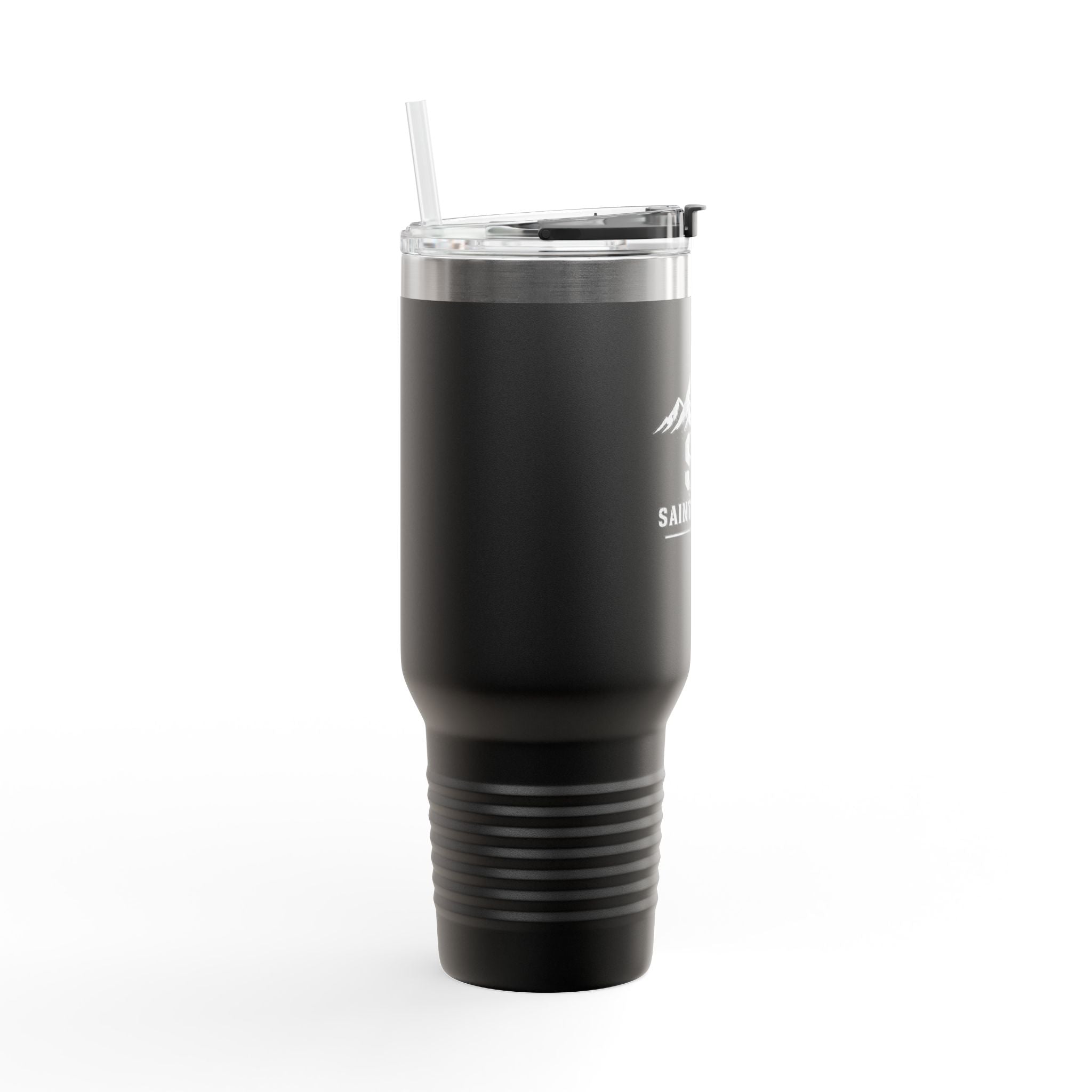 40oz Insulated Travel Mug — Saint Avenue Mountain Logo, Red