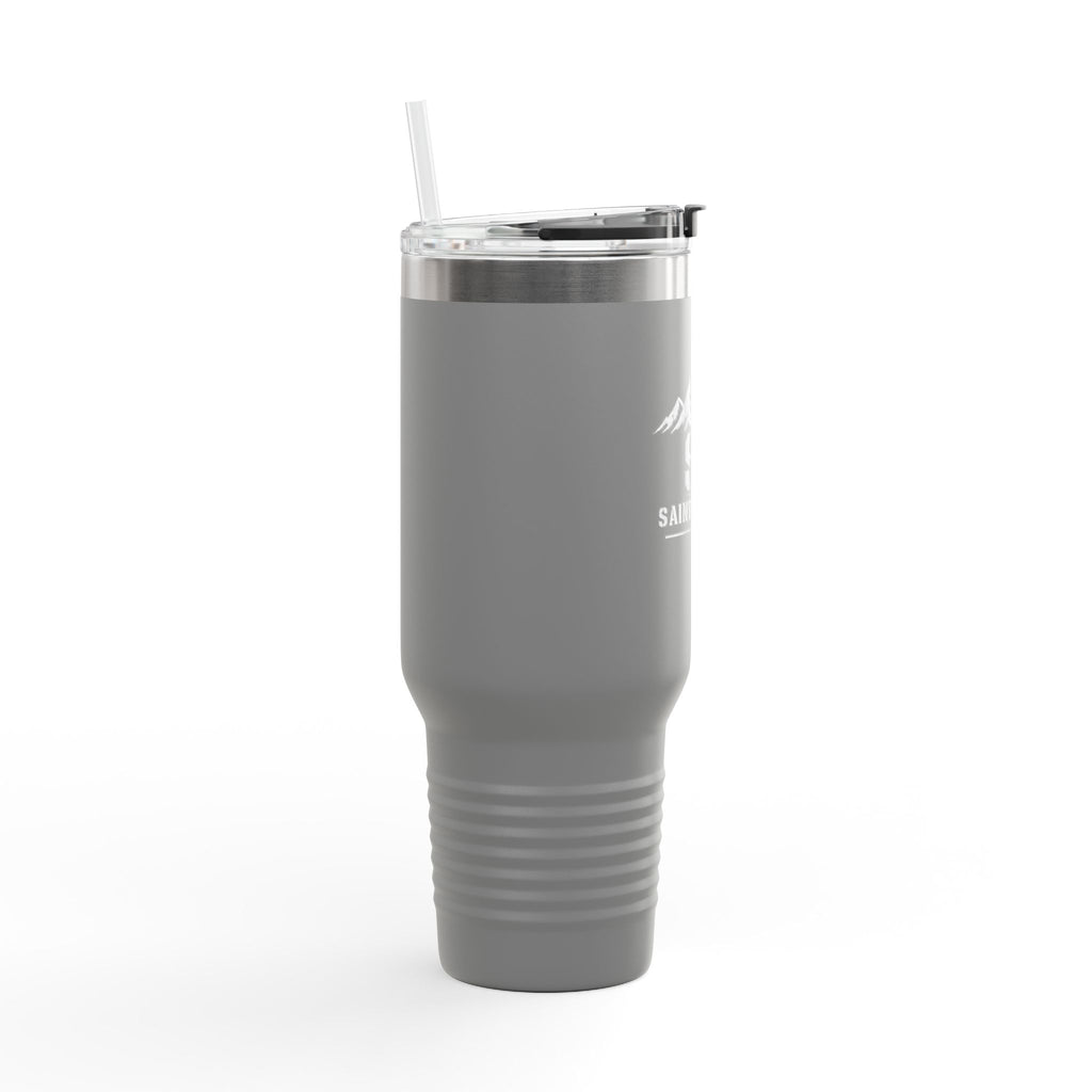 40oz Insulated Travel Mug — Saint Avenue Mountain Logo, Red