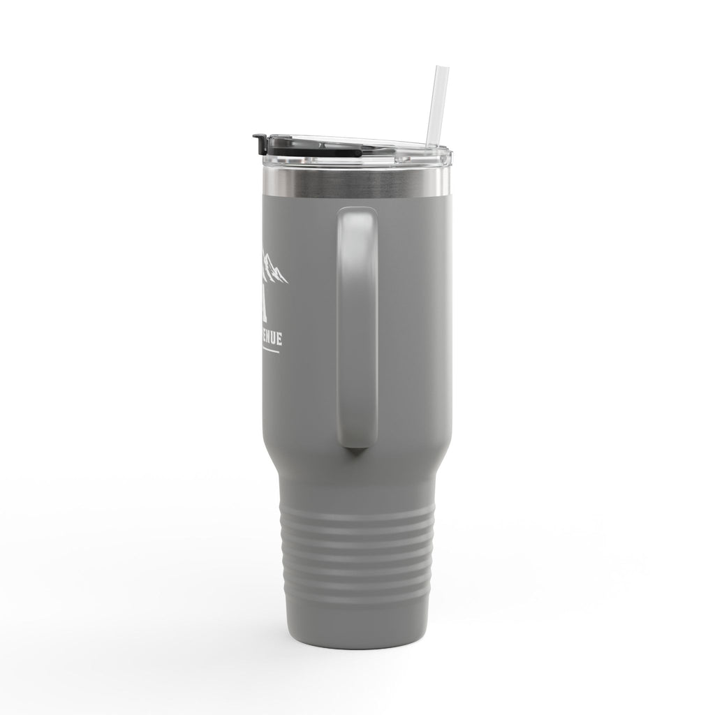 40oz Insulated Travel Mug — Saint Avenue Mountain Logo, Red