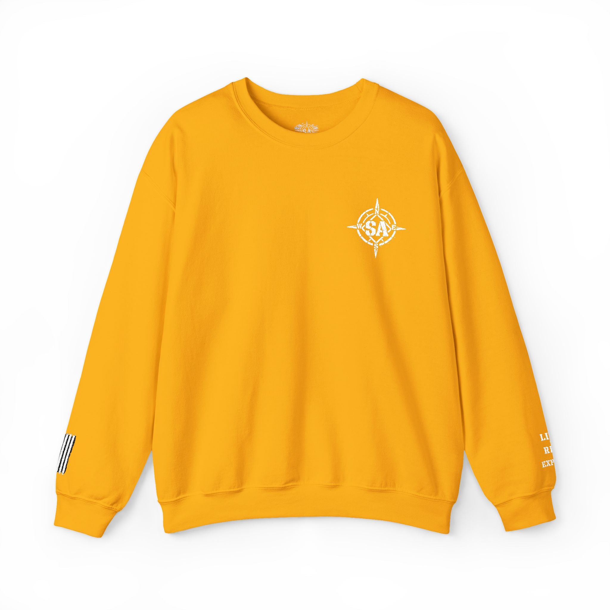 Compass Rose Crewneck Sweatshirt — Minimal Nautical Graphic Pullover