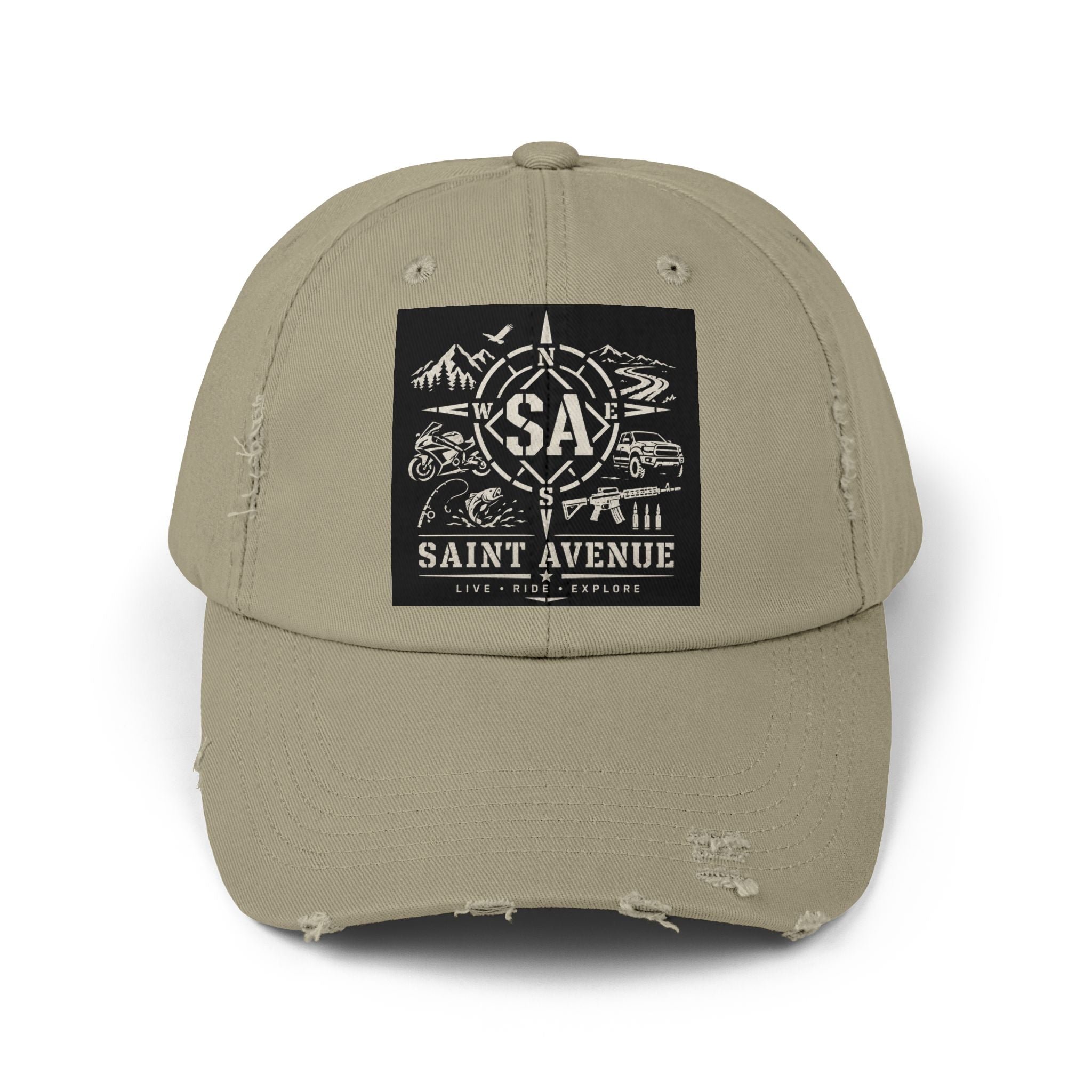 Distressed Cap — Saint Avenue Vintage Explorer Hat