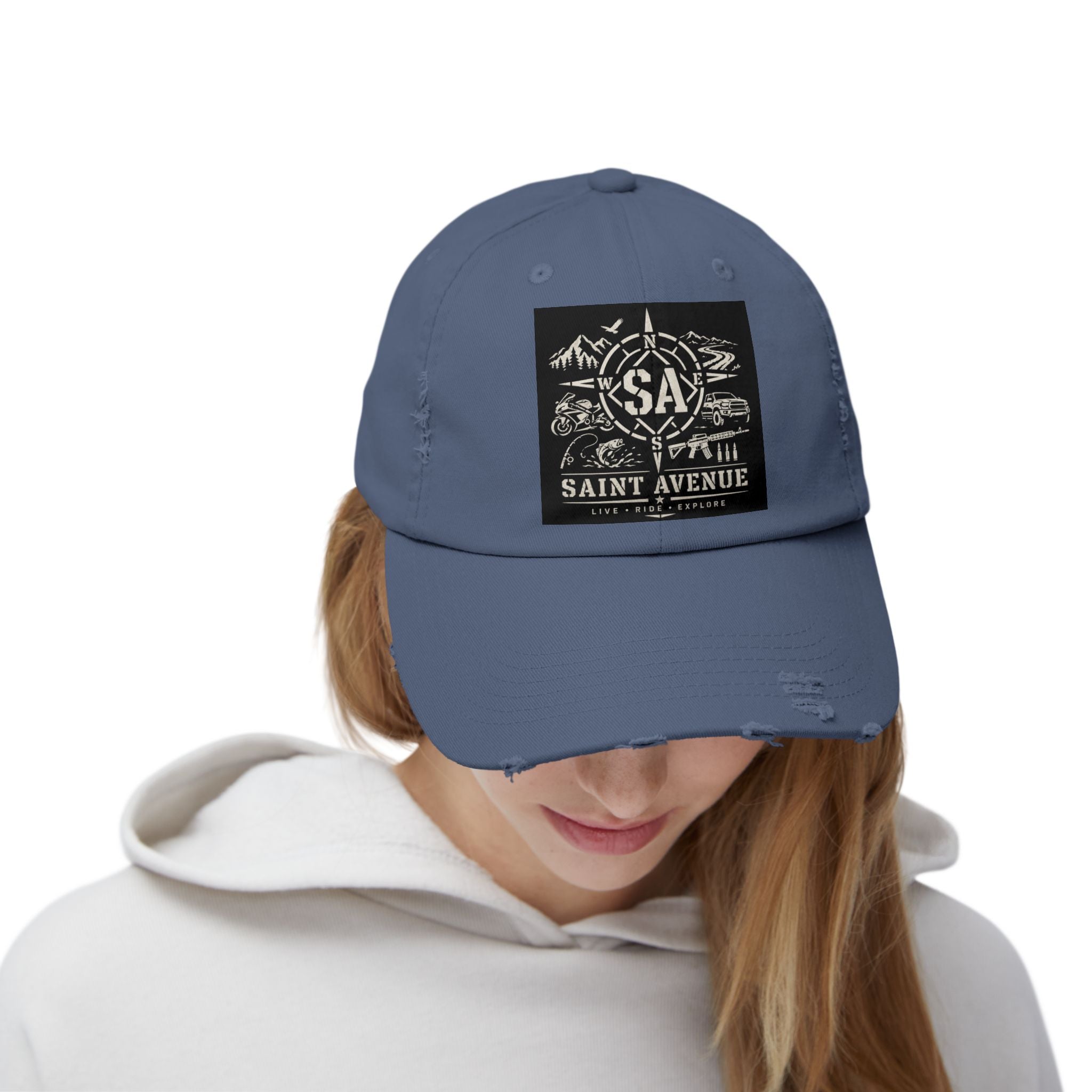 Distressed Cap — Saint Avenue Vintage Explorer Hat