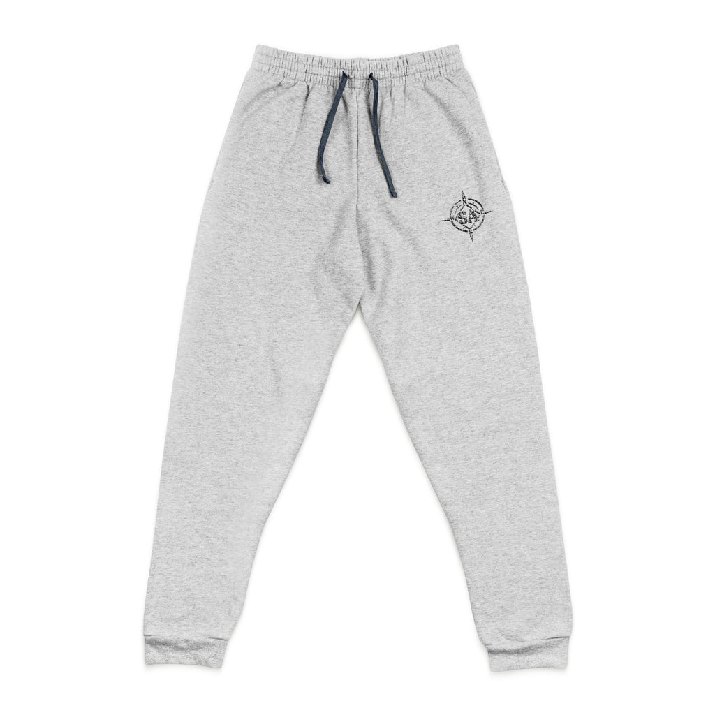 Embroidered Compass Joggers — Casual Travel & Everyday Sweatpants