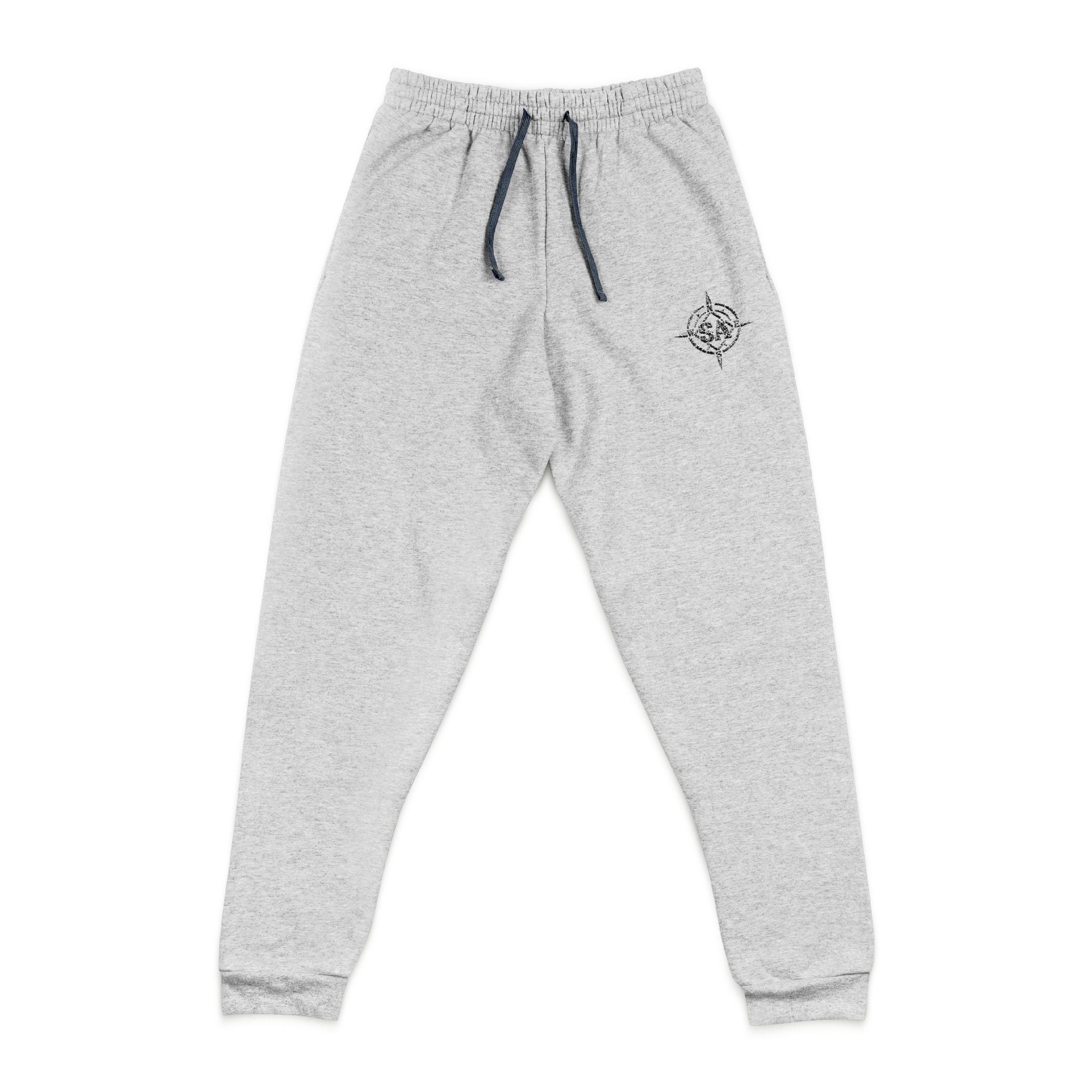 Embroidered Compass Joggers — Casual Travel & Everyday Sweatpants