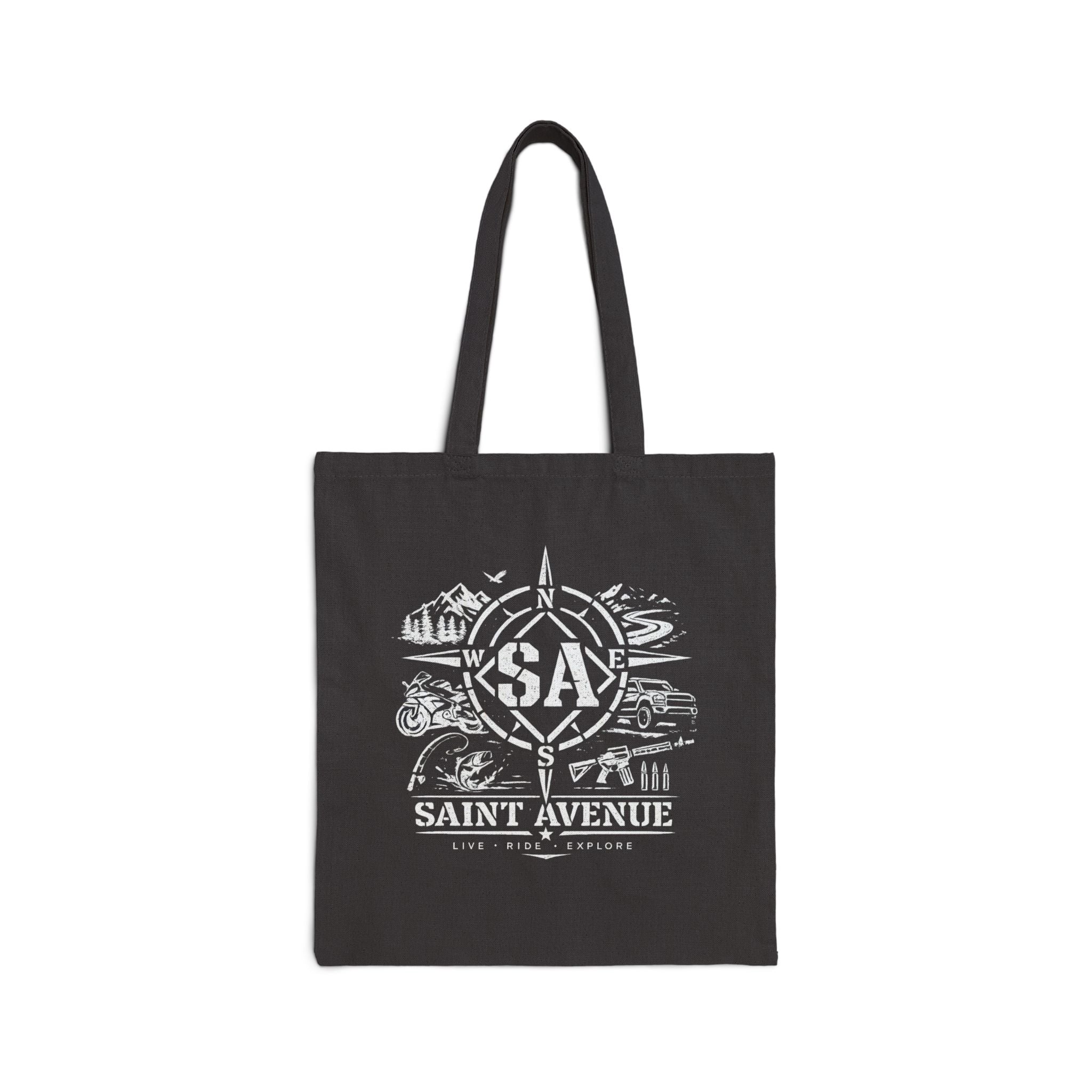 Canvas Tote Bag — Vintage Botanical Sketch Eco Shopper