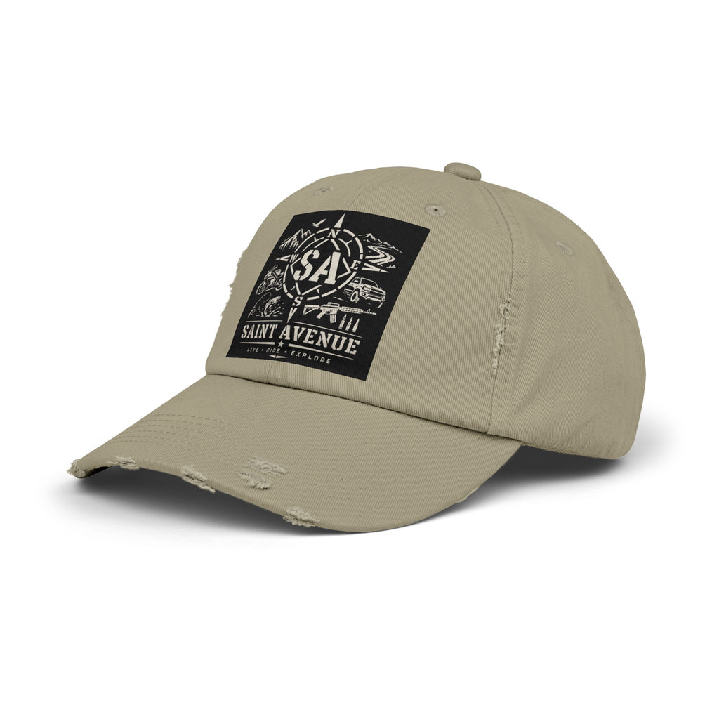 Distressed Cap — Saint Avenue Vintage Explorer Hat