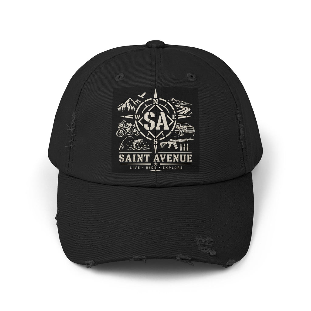 Distressed Cap — Saint Avenue Vintage Explorer Hat
