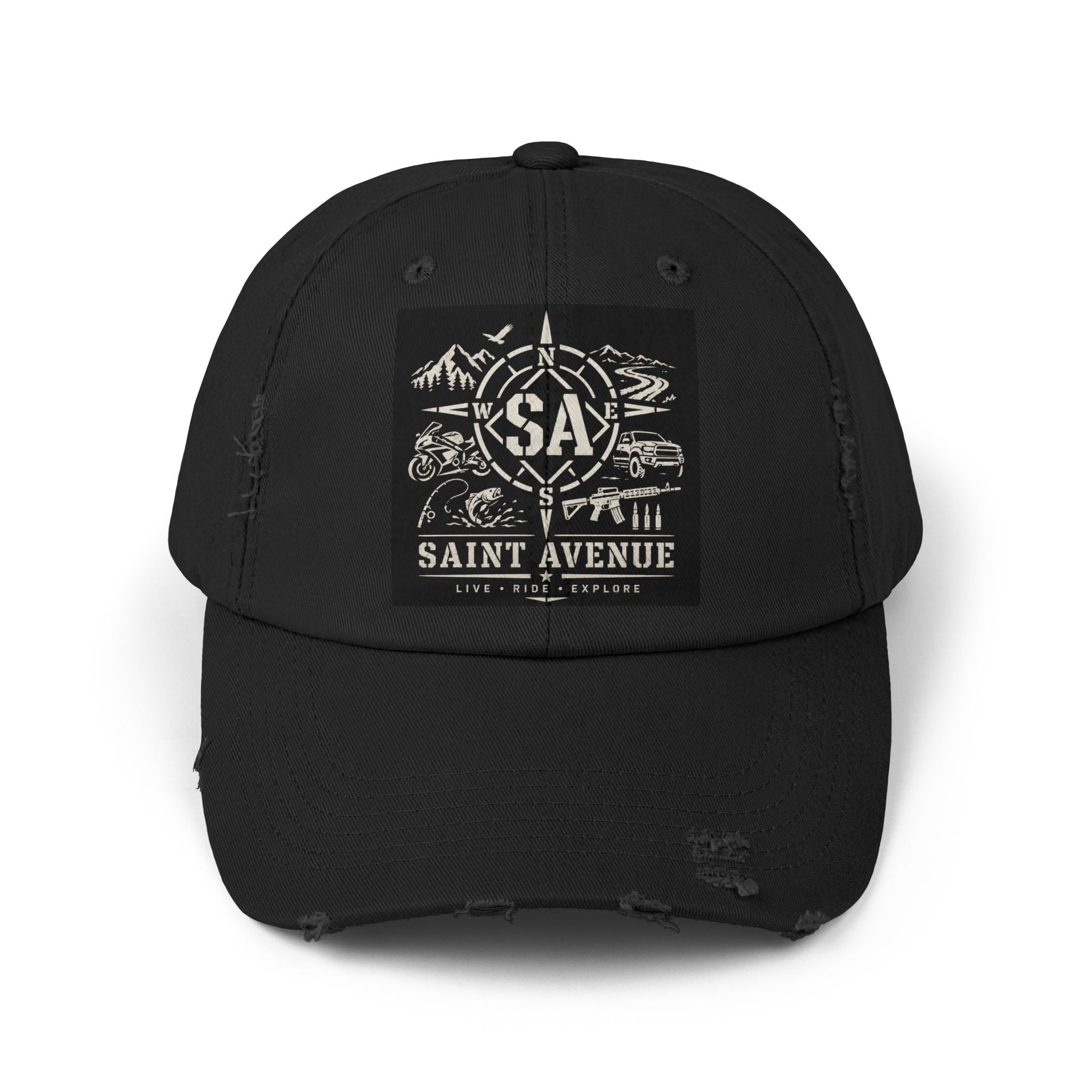 Distressed Cap — Saint Avenue Vintage Explorer Hat