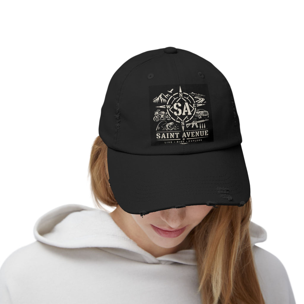 Distressed Cap — Saint Avenue Vintage Explorer Hat