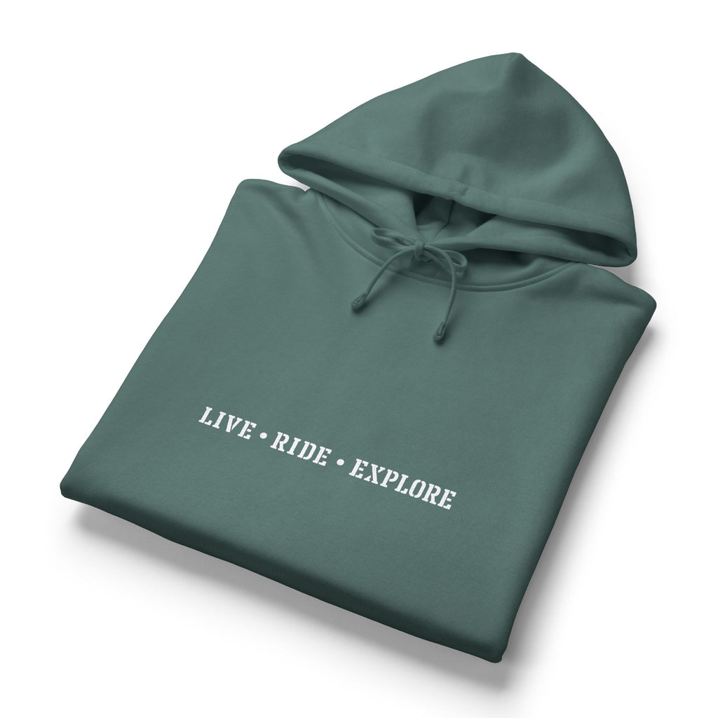 Live • Ride • Explore Hoodie — Women's Organic Adventure Pullover