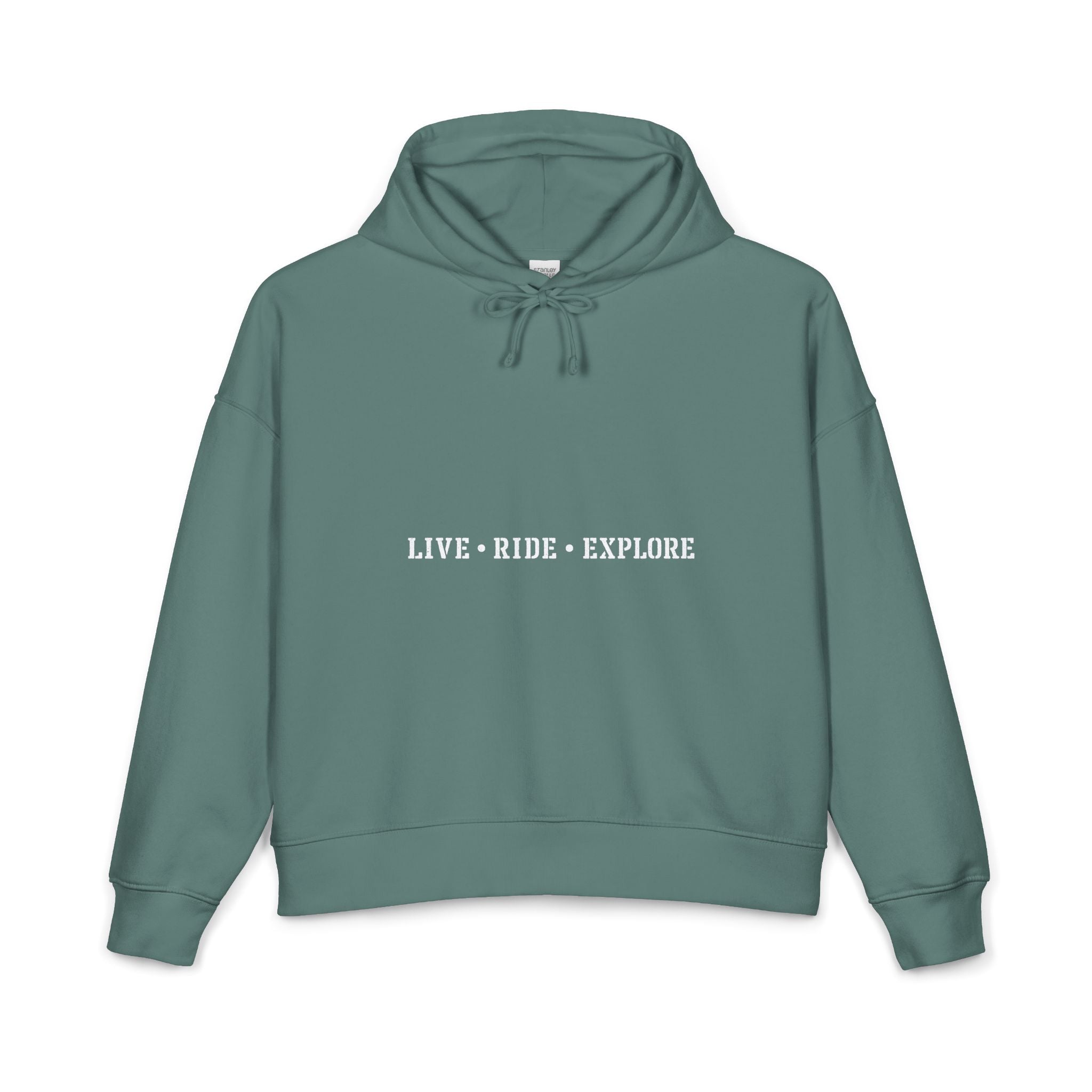 Live • Ride • Explore Hoodie — Women's Organic Adventure Pullover