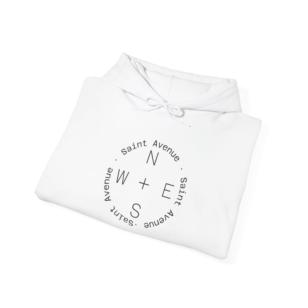 Fishing Hoodie — Bass Jumping Graphic Pullover with Compass Front