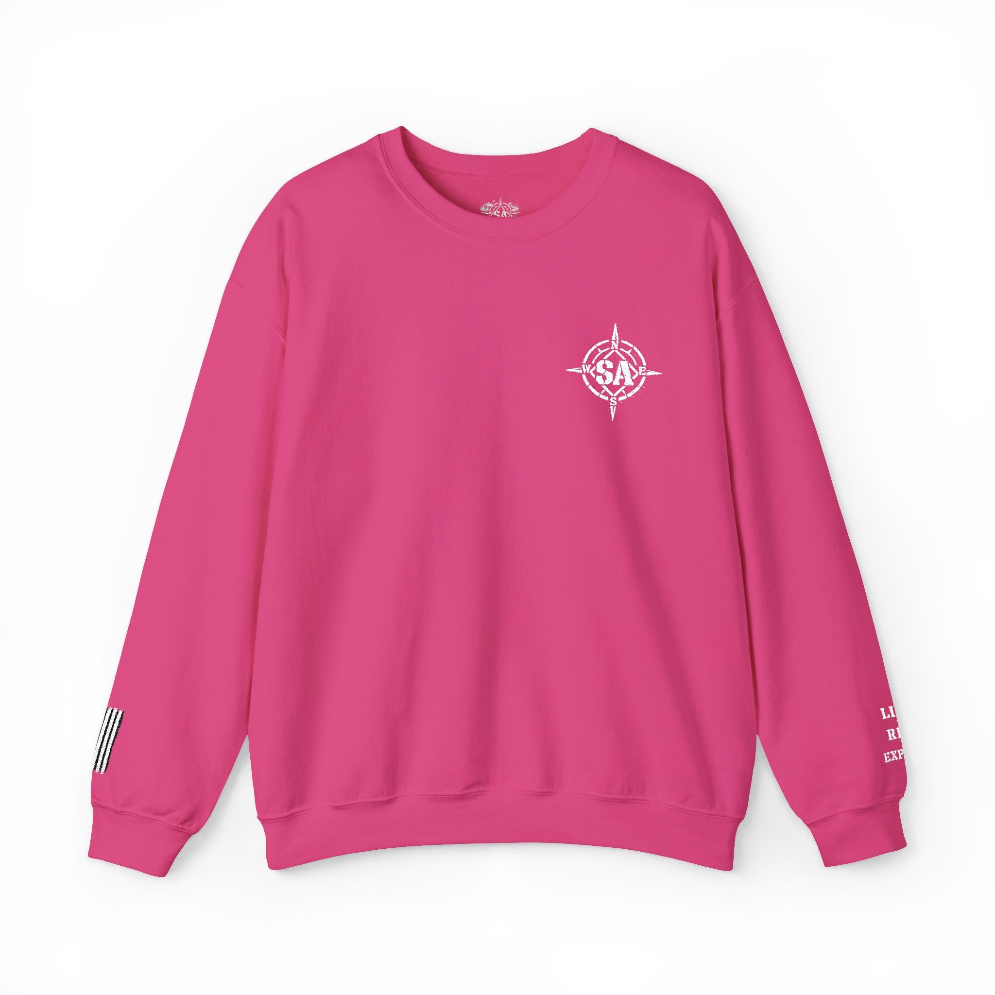 Compass Rose Crewneck Sweatshirt — Minimal Nautical Graphic Pullover