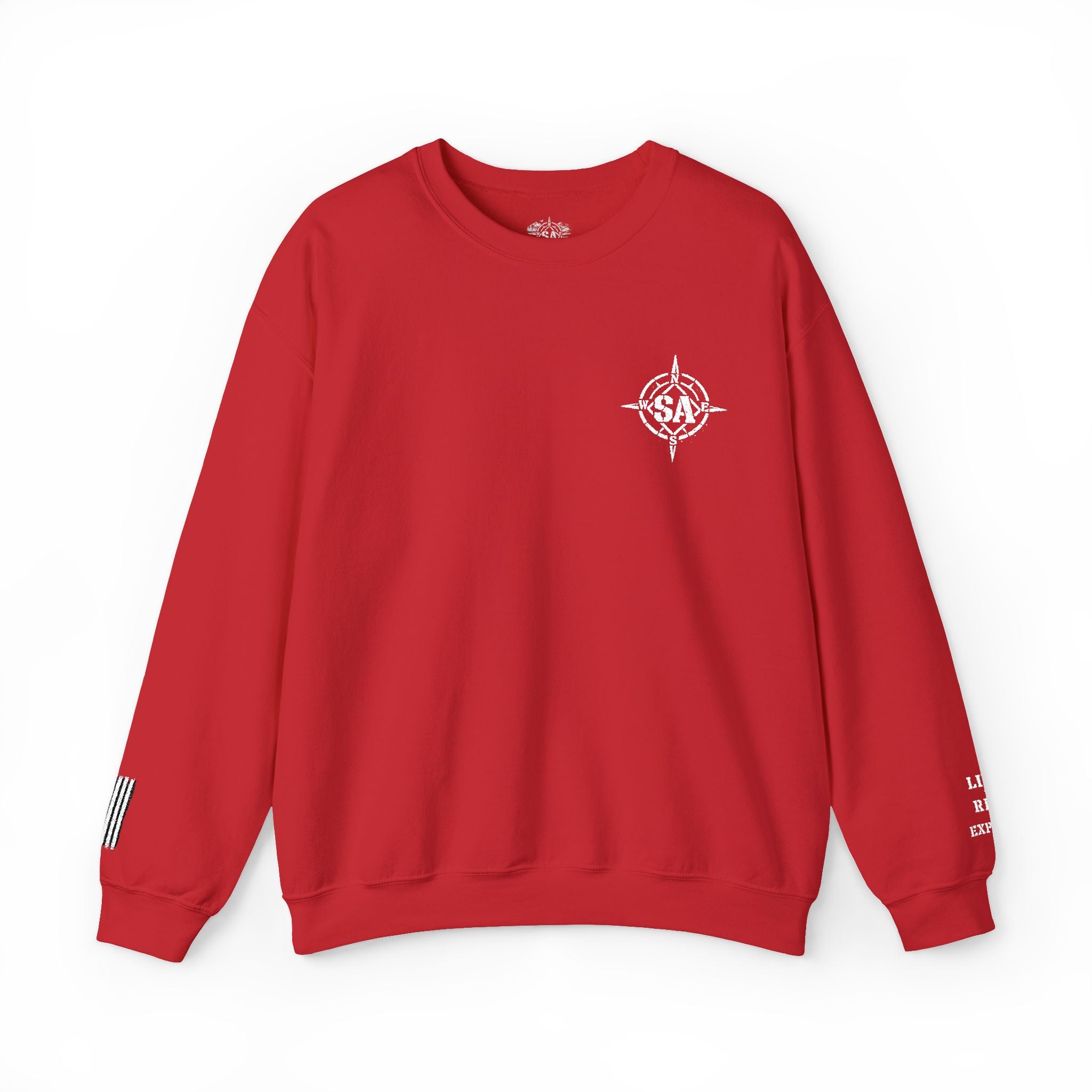 Compass Rose Crewneck Sweatshirt — Minimal Nautical Graphic Pullover
